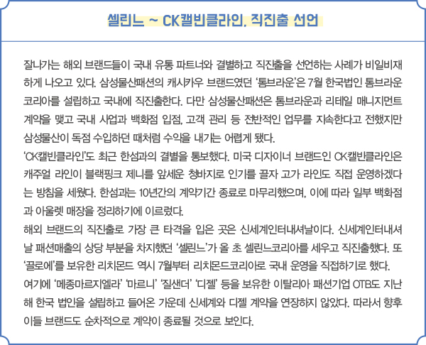 패션 대기업 수입BIZ ‘정면 승부’ <br. 삼성패션 SI 한섬 LF 주도 5749-Image