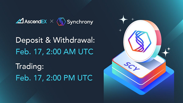 싱크로니(Synchrony), <br>글로벌 거래소 어센덱스 USDT 페어 상장 발표 3-Image