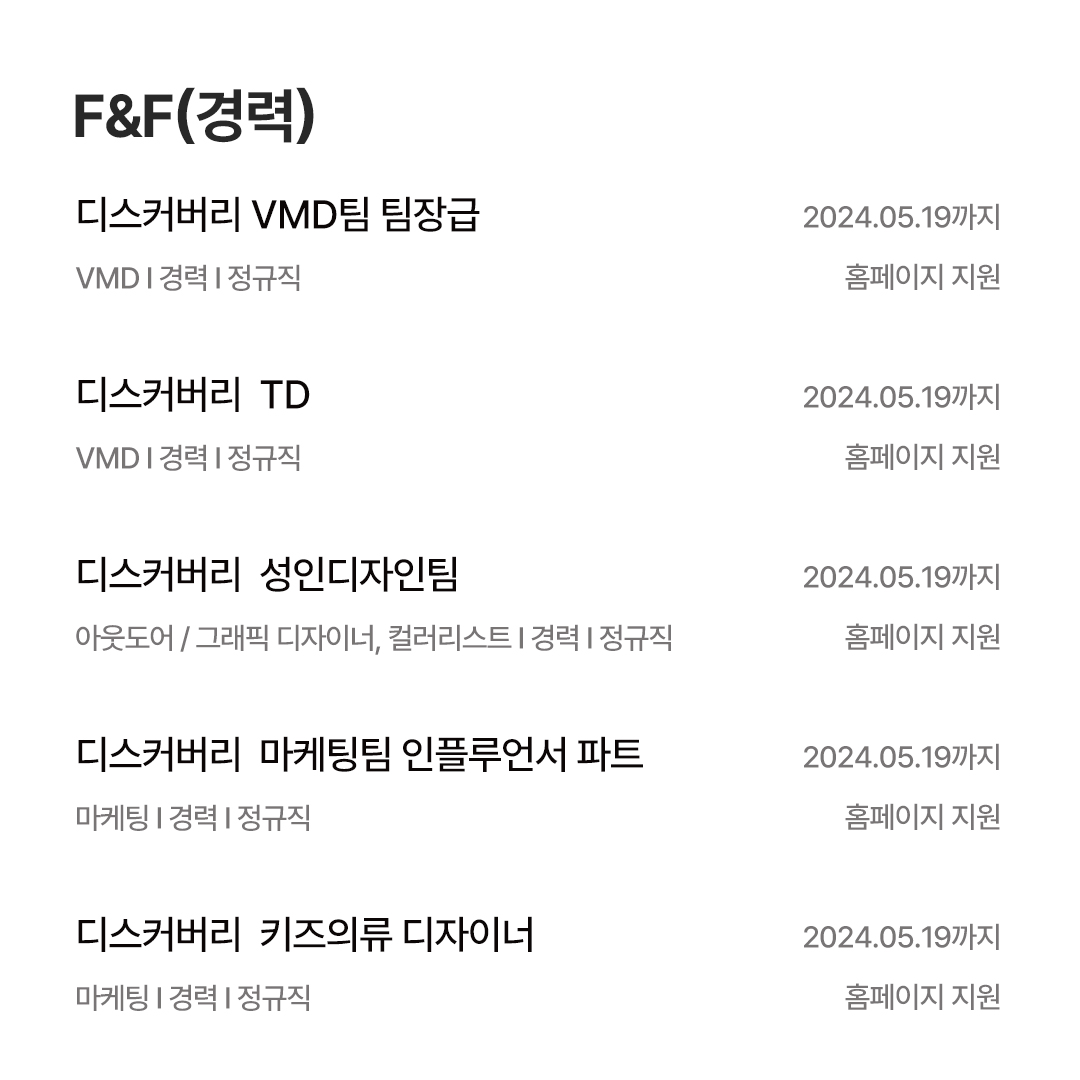 [5월 채용공고] 한섬 · 삼성물산 · LF · F&F · 신성통상 965-Image