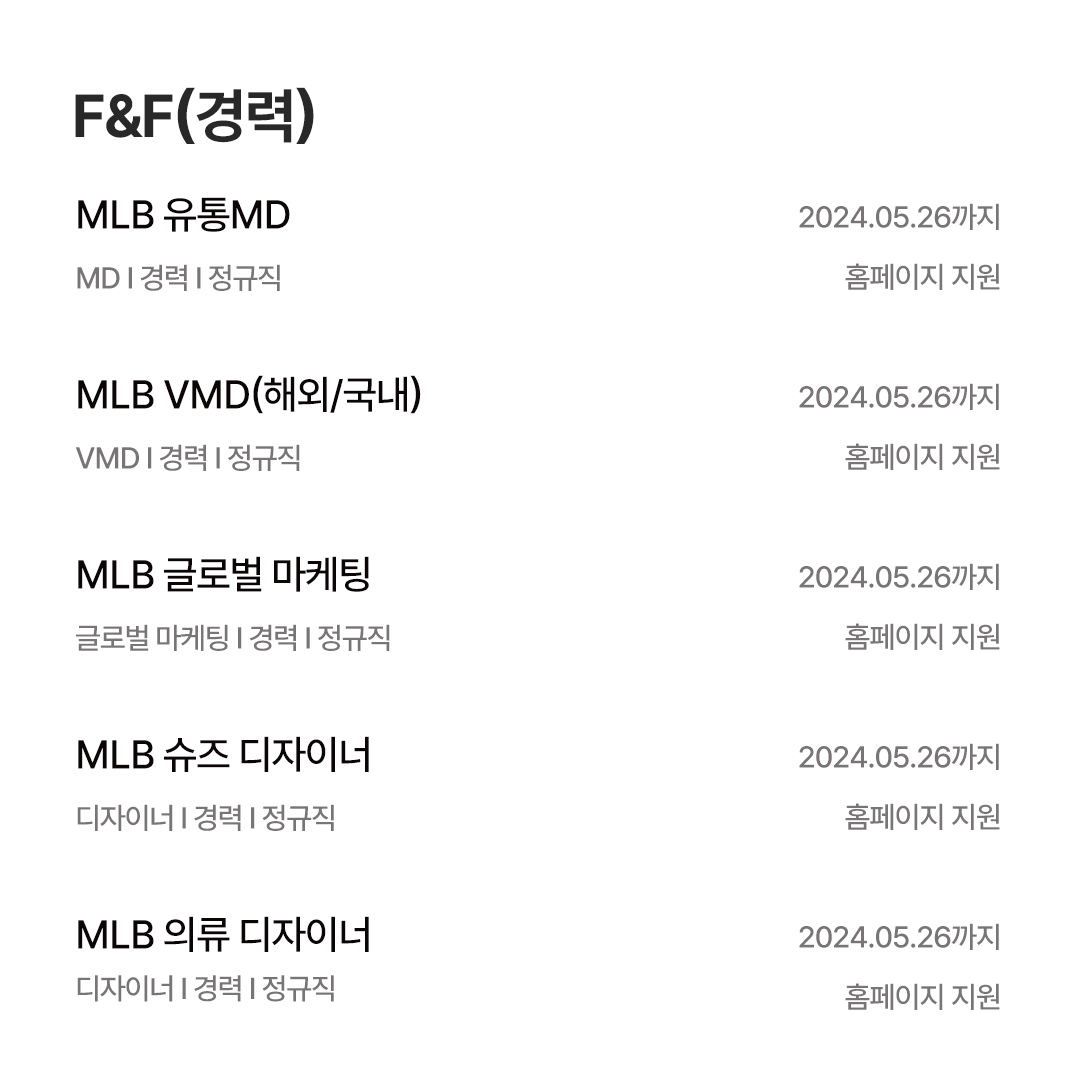 [5월 채용공고] 한섬 · 삼성물산 · LF · F&F · 신성통상 1068-Image