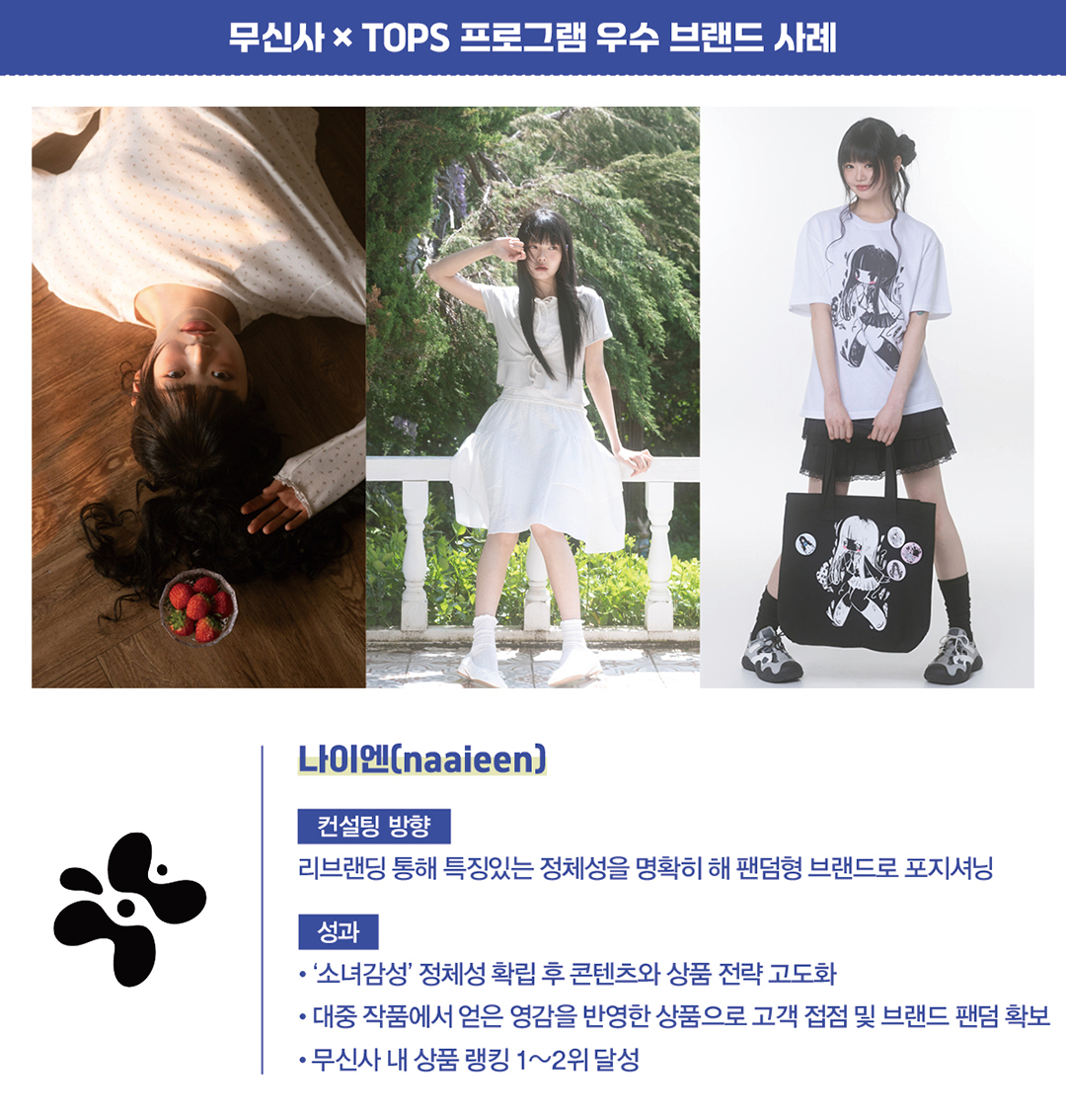 쎄르페·나이엔·쎄쎄쎄 등 무신사와 TOPS 2단계로 GO 2415-Image