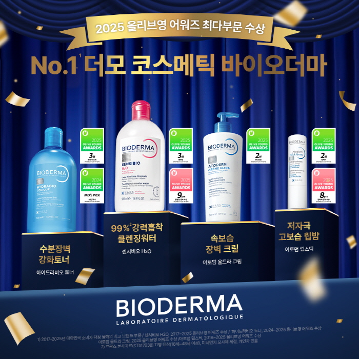 바이오더마, 2025 올리브영 어워즈 ‘최다 부문 수상’ 브랜드로 선정 27-Image