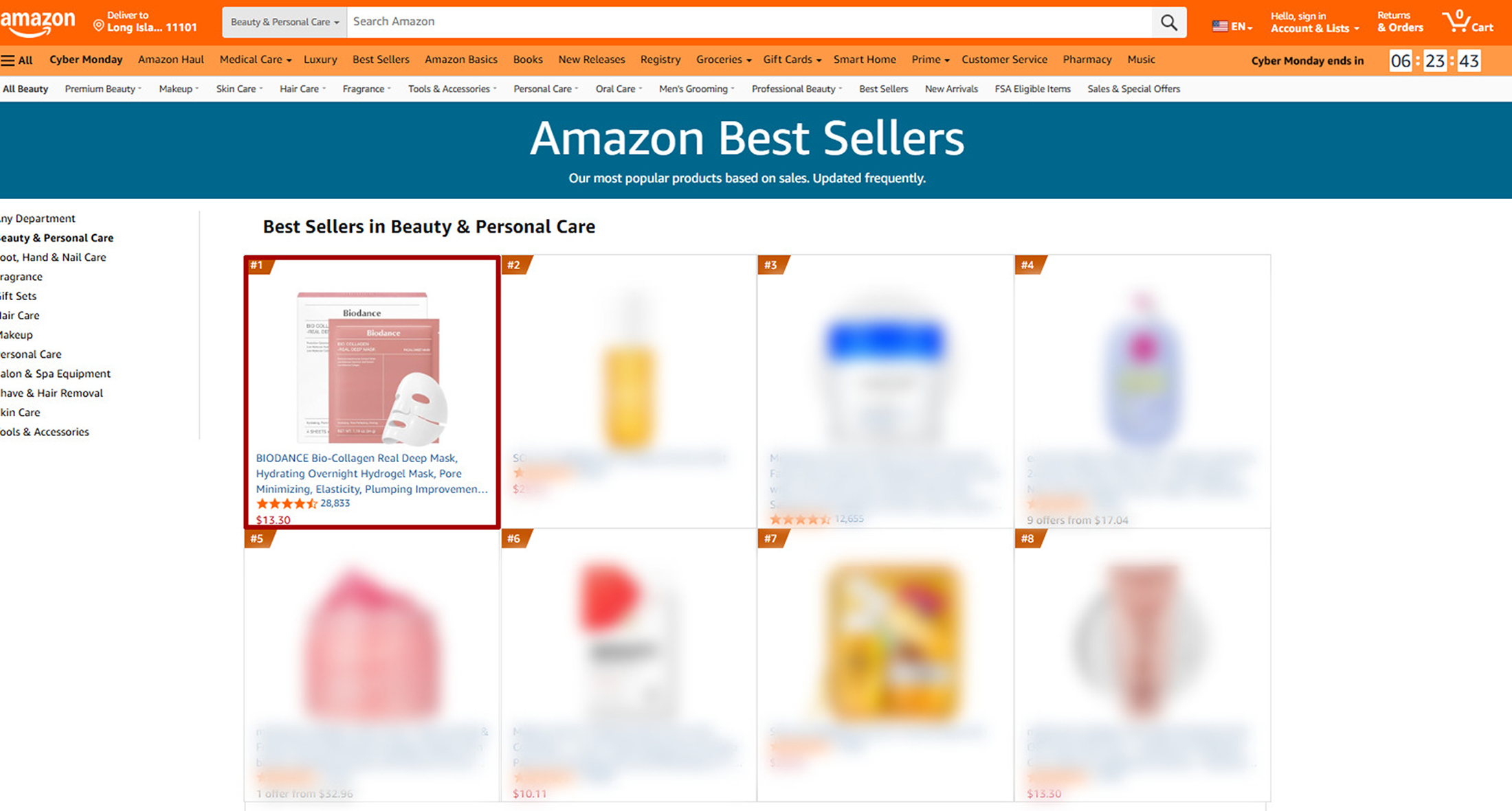 패션비즈 | 바이오던스, 아마존 사이버 먼데이 2년 연속 1위 기록해