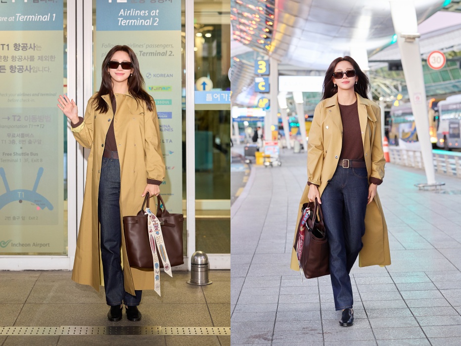 [공항패션] 김세정 출국룩 키 아이템은? 롱샴 빅백 27-Image