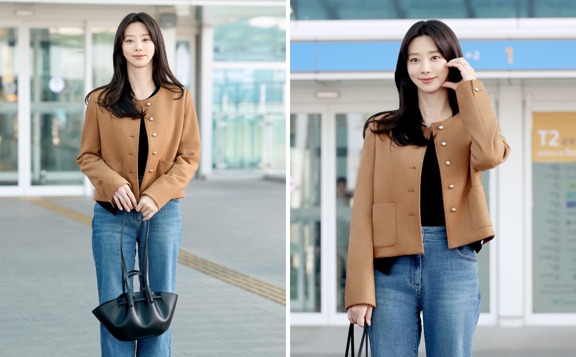 [공항패션] 배우 이주빈, 세련된 스웨이드 재킷 코디 28-Image